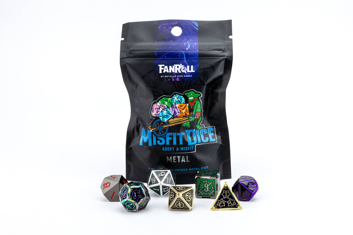 Misfit METAL Dice Set: Adopt A Misfit