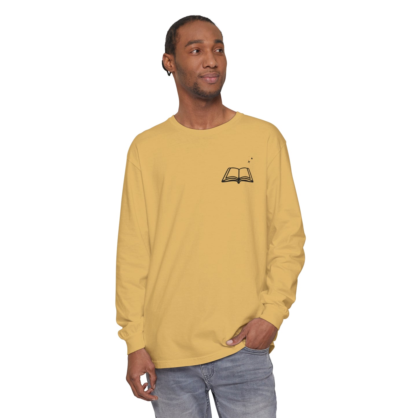 Shh I'm Reading - Unisex Garment-dyed Long Sleeve T-Shirt
