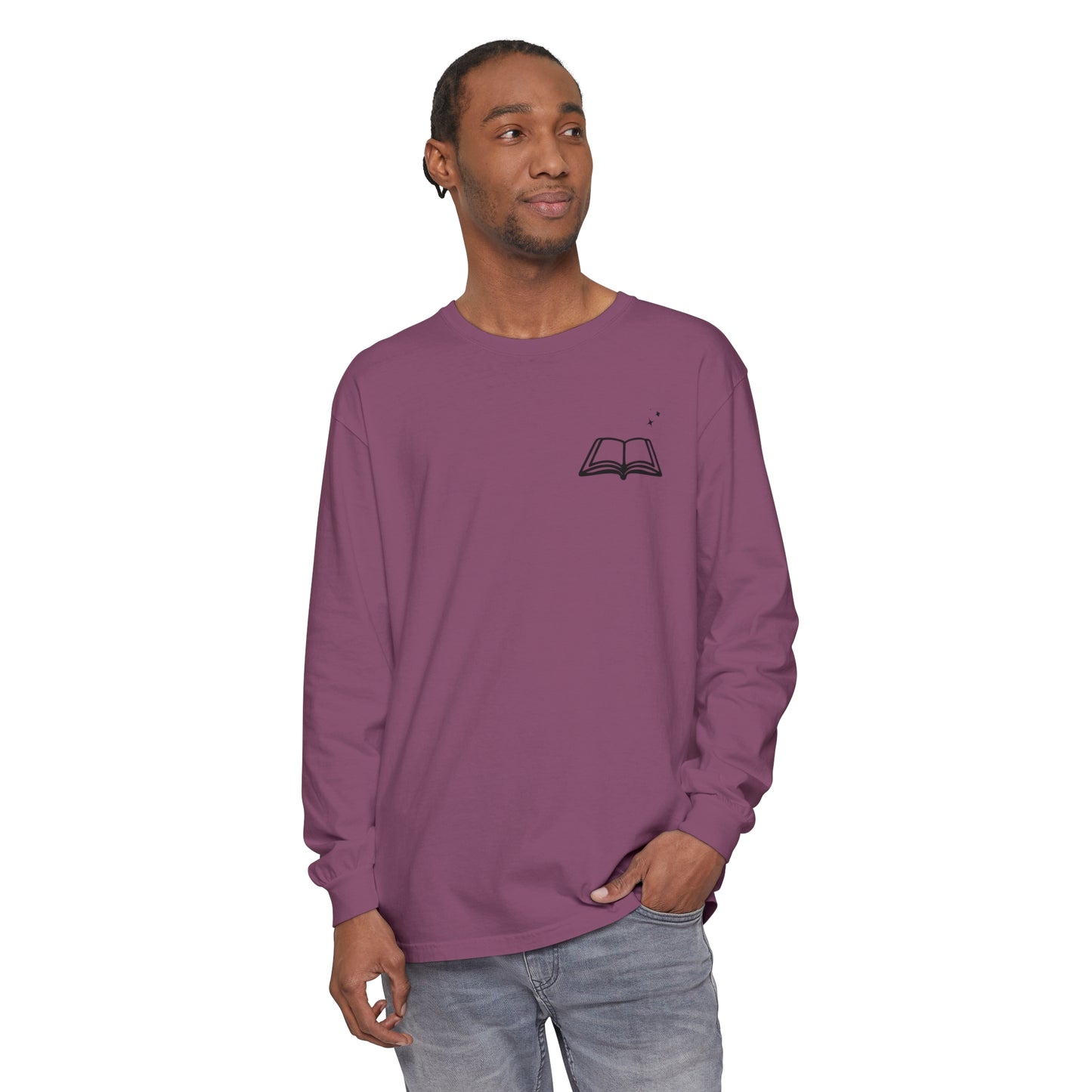 Shh I'm Reading - Unisex Garment-dyed Long Sleeve T-Shirt