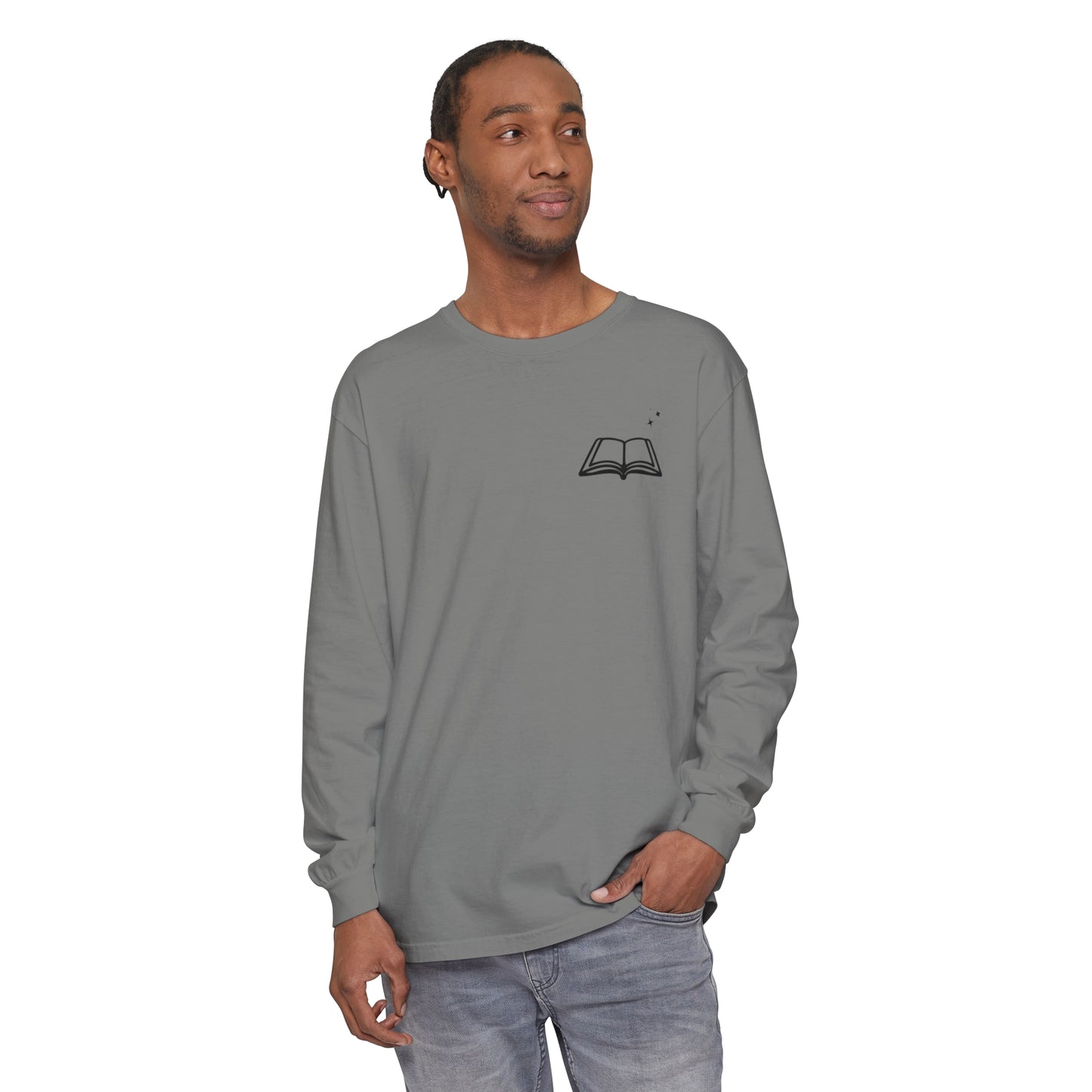 Shh I'm Reading - Unisex Garment-dyed Long Sleeve T-Shirt