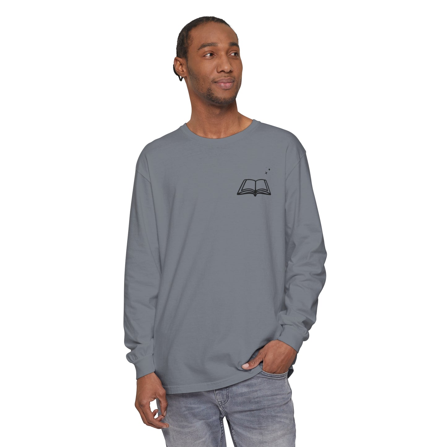 Shh I'm Reading - Unisex Garment-dyed Long Sleeve T-Shirt