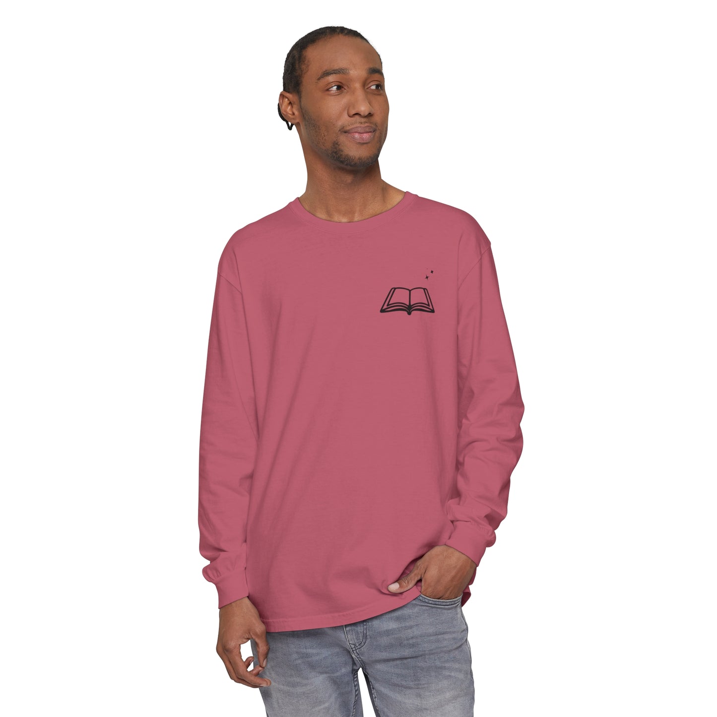 Shh I'm Reading - Unisex Garment-dyed Long Sleeve T-Shirt