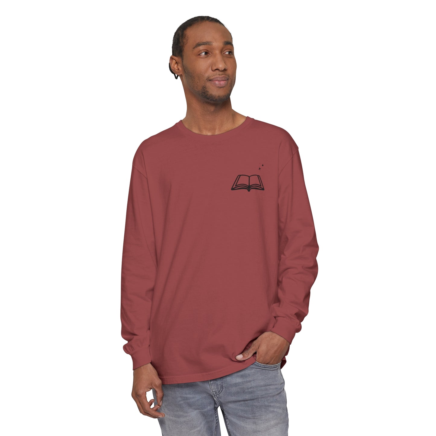 Shh I'm Reading - Unisex Garment-dyed Long Sleeve T-Shirt