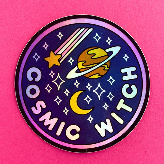 Cosmic Witch Holographic Sticker