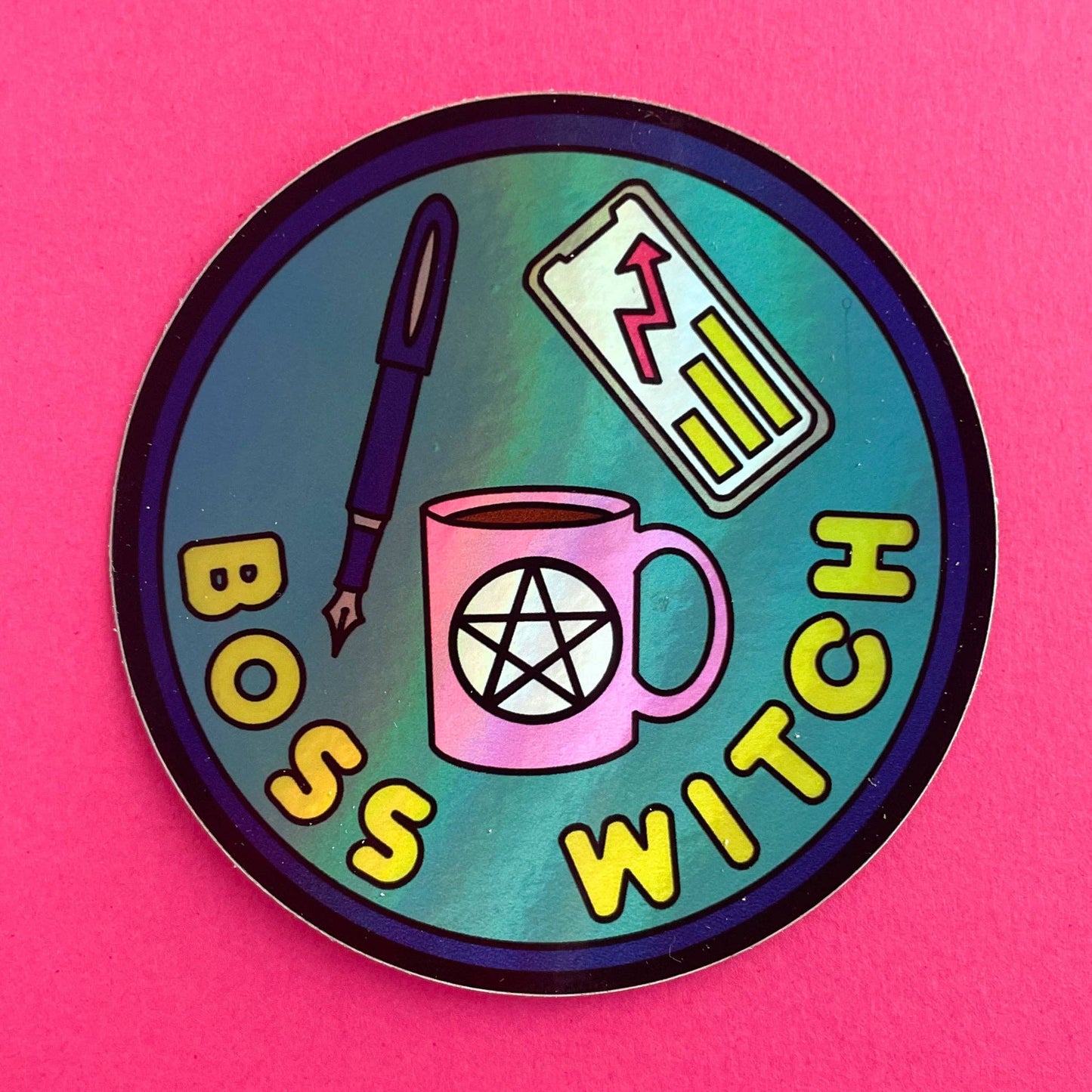 Boss Witch Holographic Sticker