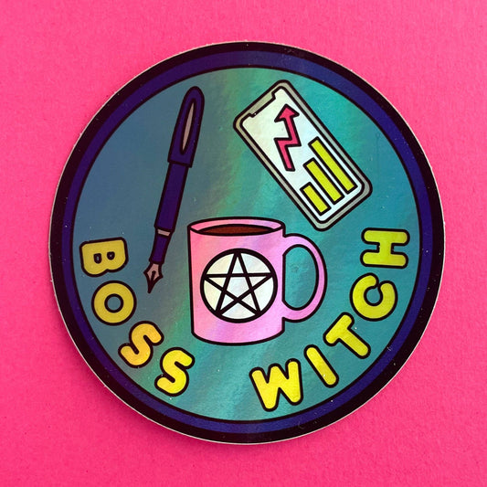 Boss Witch Holographic Sticker