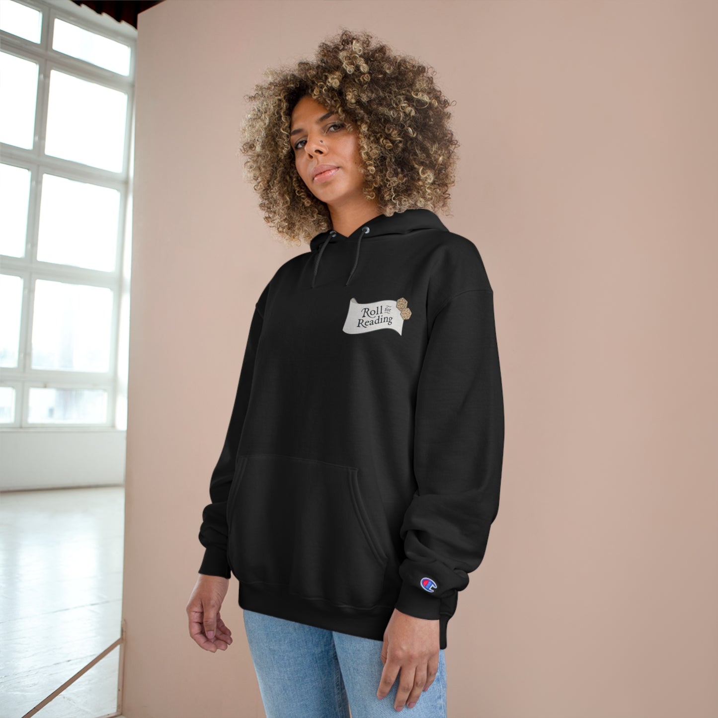 Roll for Reading Logo - Champion Hoodie