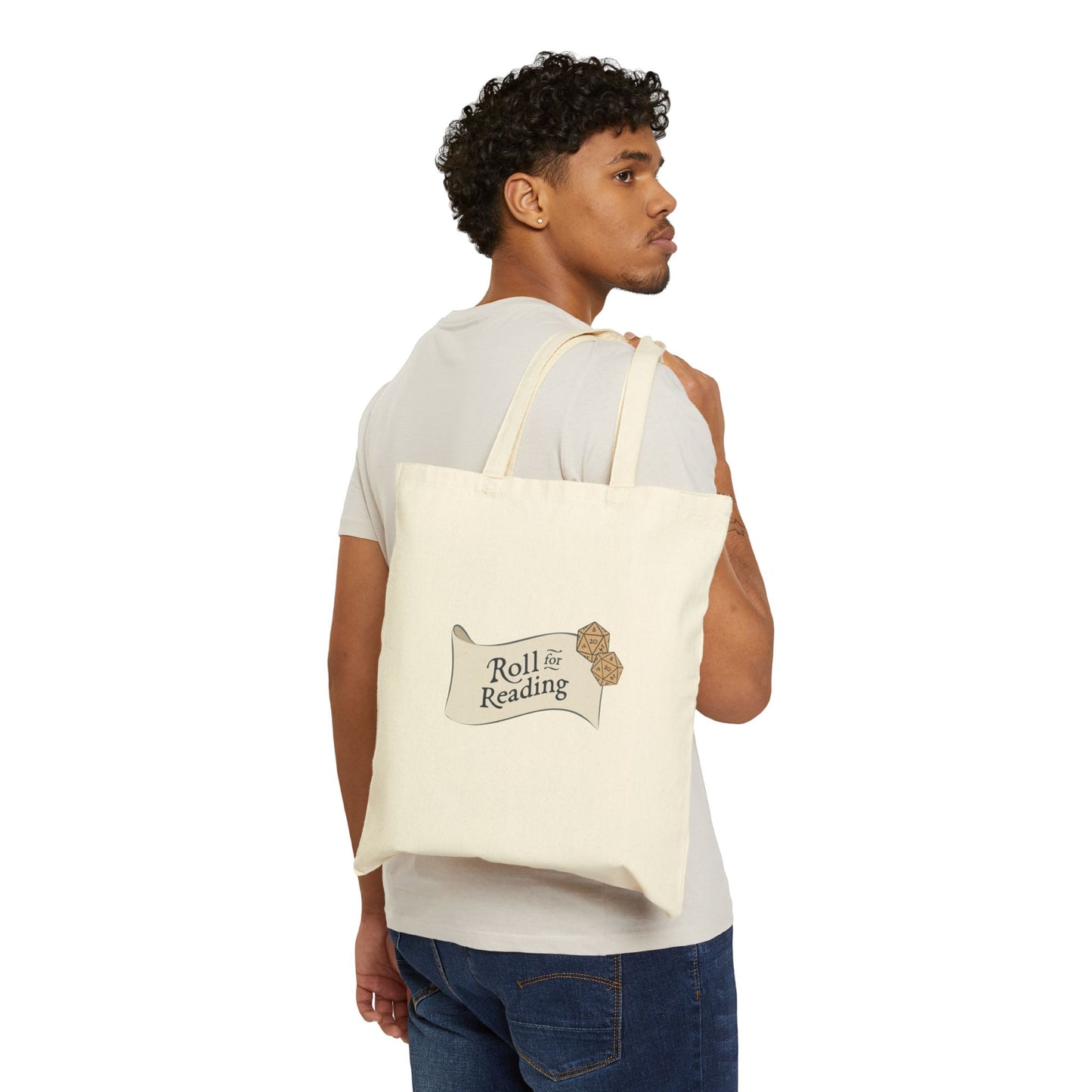 Roll for Reading Logo Cotton Canvas Tote Bag