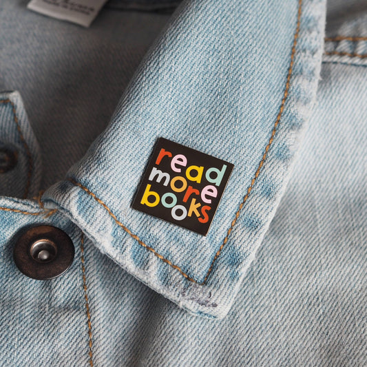 Read More Books Square Enamel Pin