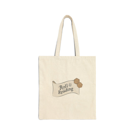 Roll for Reading Logo Cotton Canvas Tote Bag