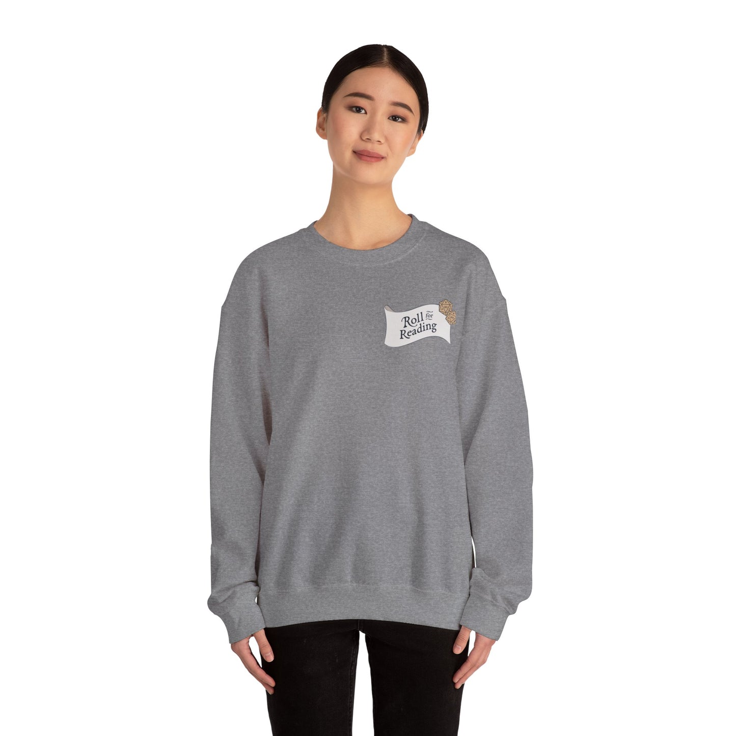 Roll for Reading Logo - Unisex Heavy Blend™ Crewneck Sweatshirt