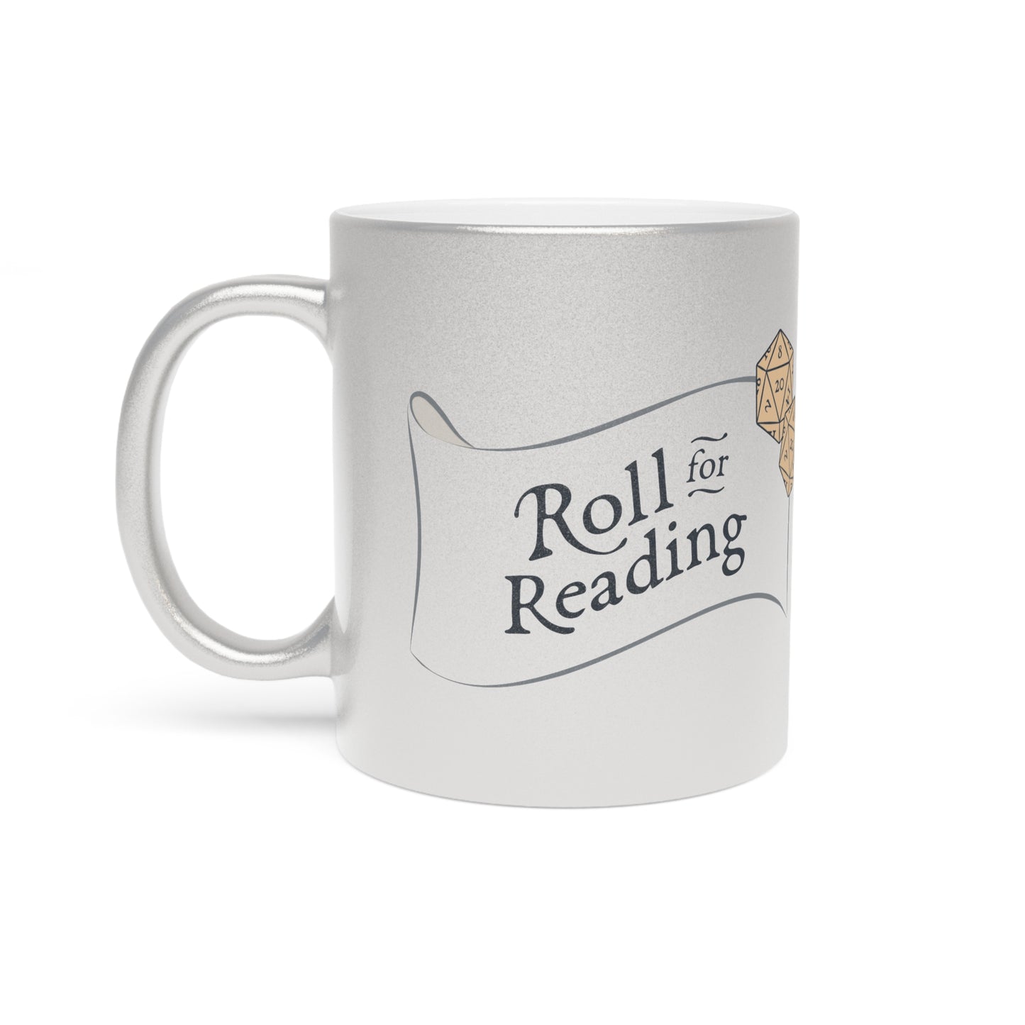 Roll for Reading Logo - Metallic Mug (Silver\Gold)