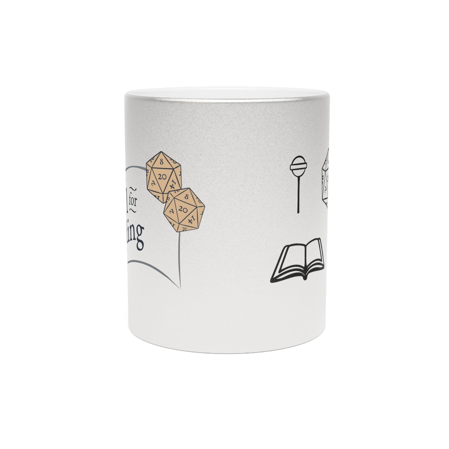 Roll for Reading Logo - Metallic Mug (Silver\Gold)