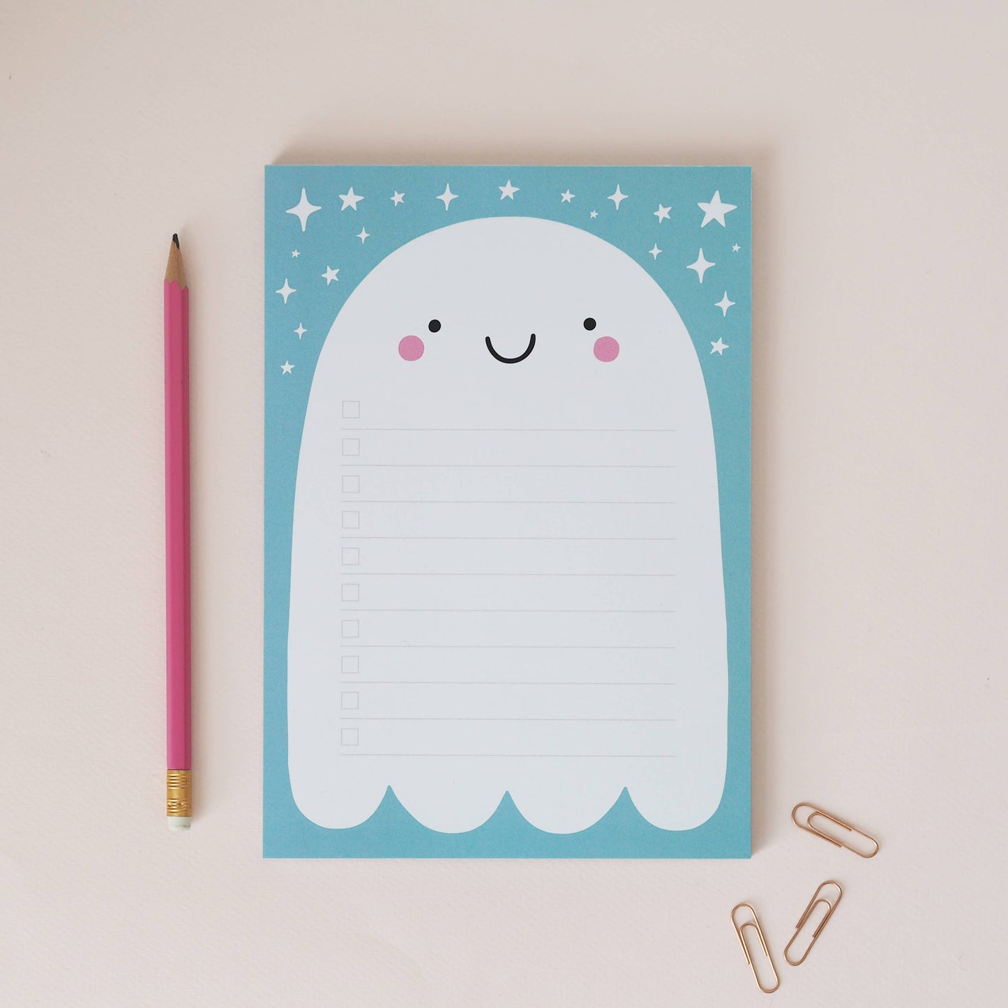 Ghost To Do List Notepad - A5