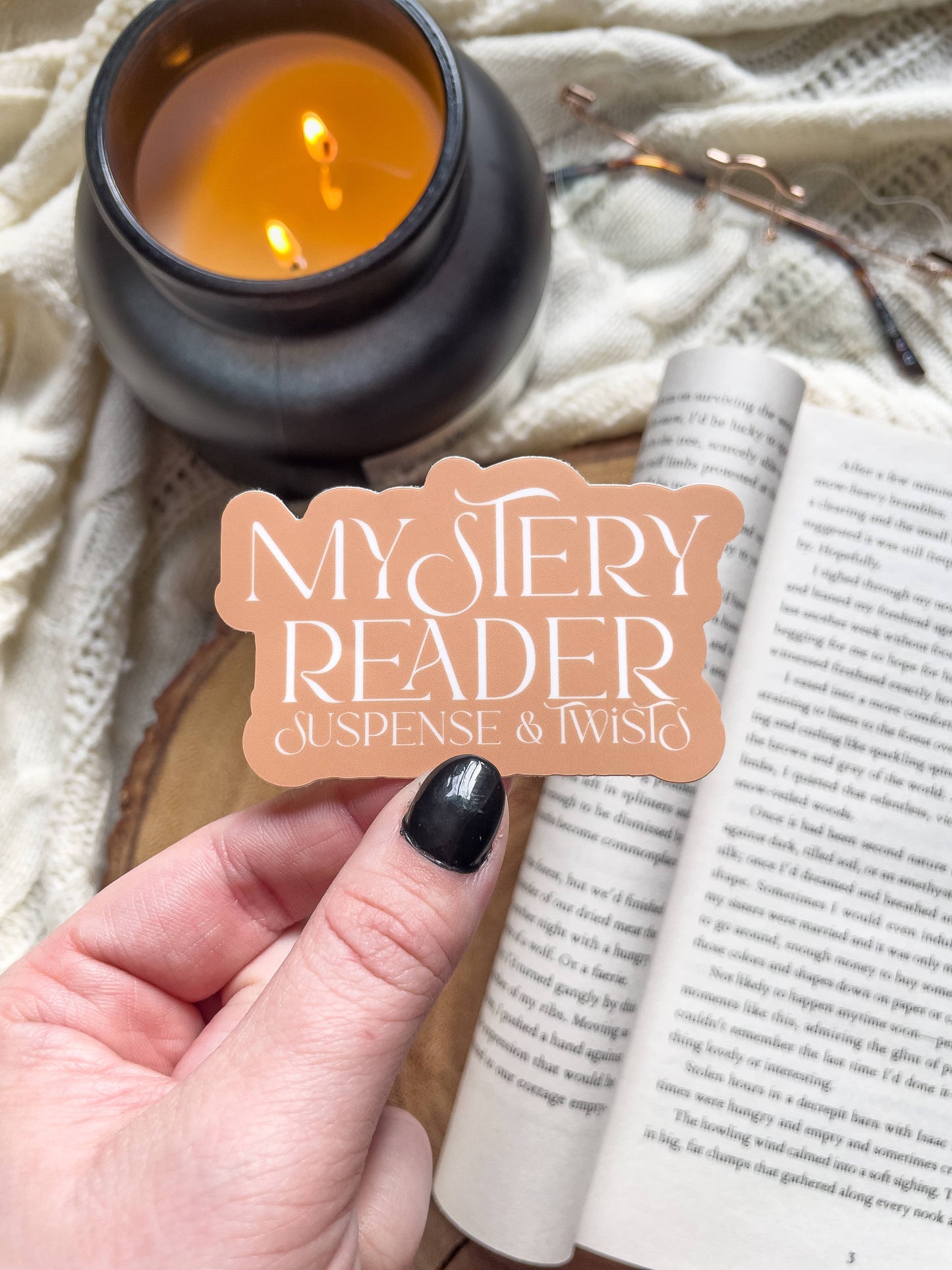 Mystery Reader | Suspense & Twists Waterproof Vinyl Sticker