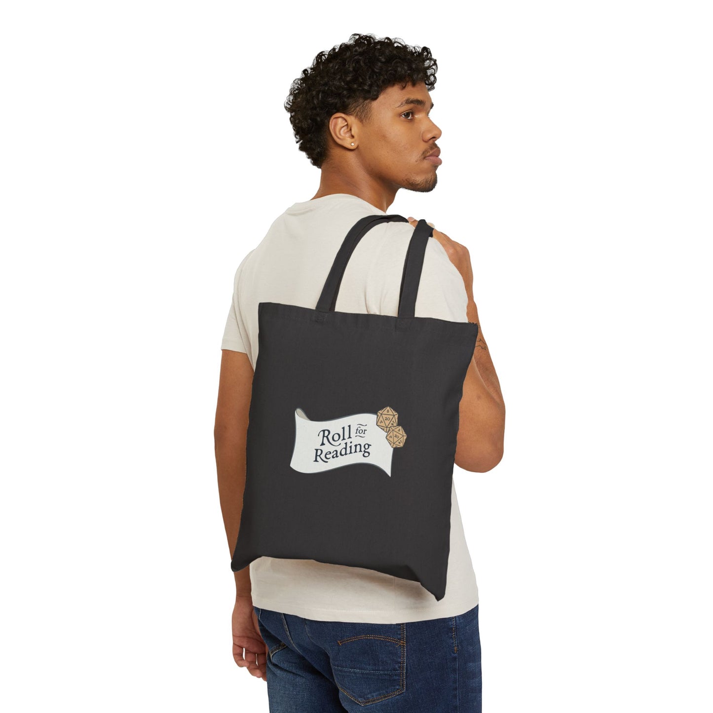 Roll for Reading Logo Cotton Canvas Tote Bag