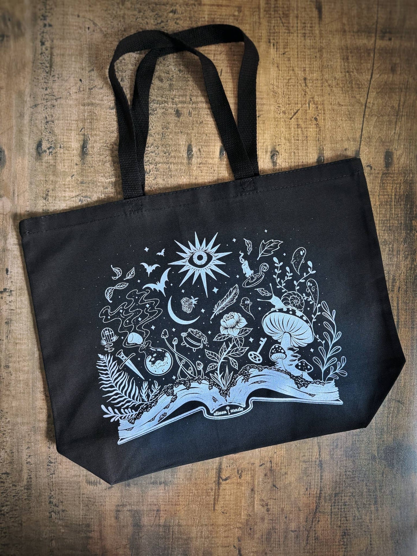 Books Are Magic Large Tote Bag | beach bag | whimsigoth