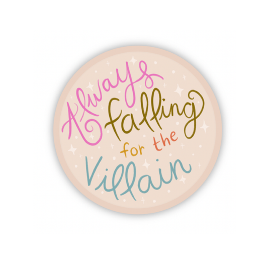 Always Falling for the Villain Vinyl Sticker -  Booktok