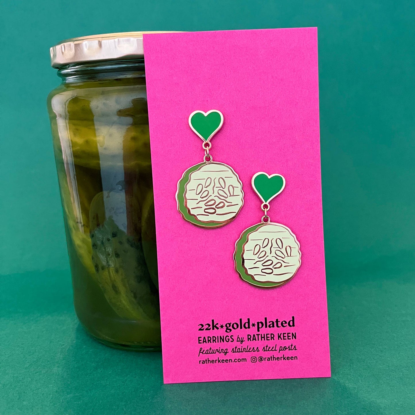 Pickle Lover pickle earrings - pickle jewelry