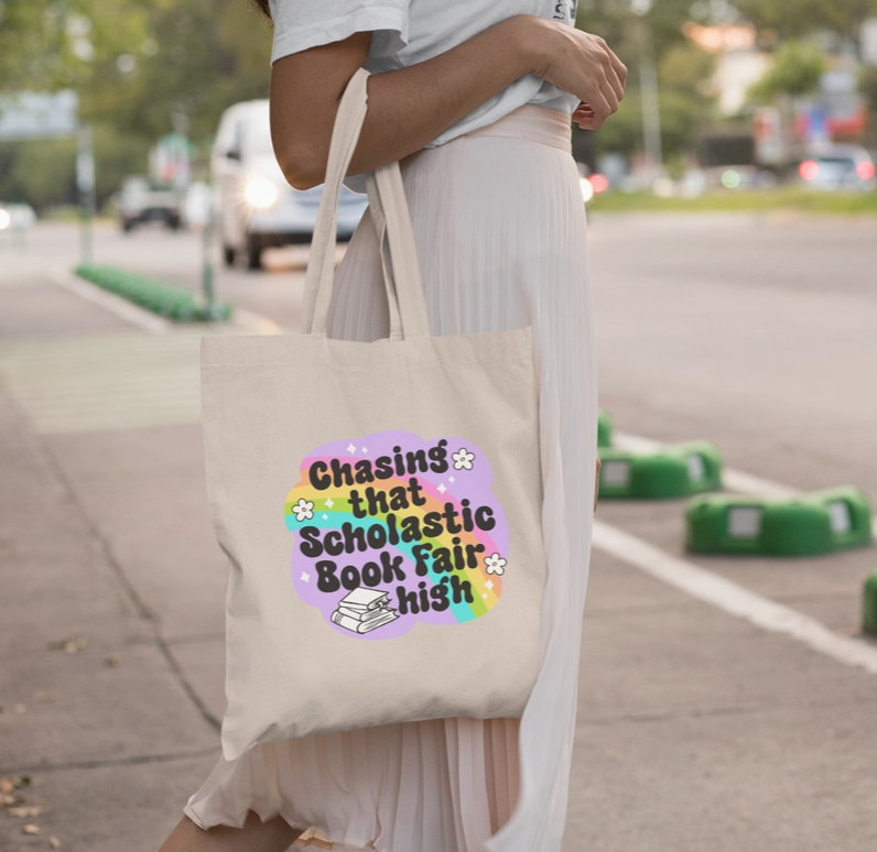 Chasing That Scholastic Book Fair Tote Bag