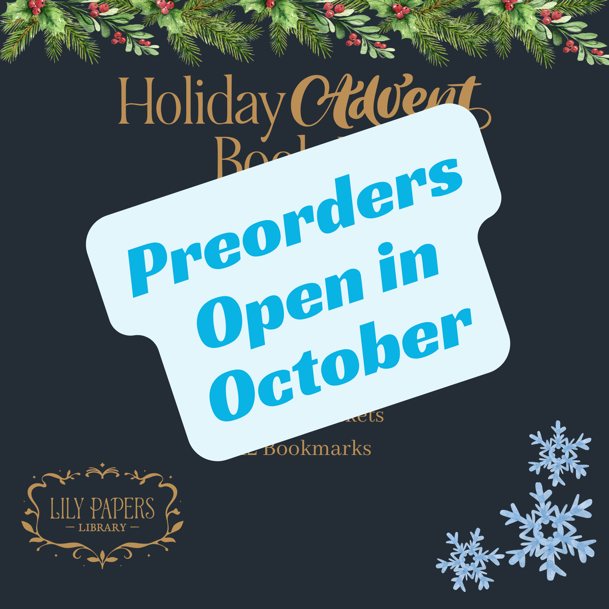 Holiday Advent Calendar Book Box - PREORDERS OPEN OCTOBER 16TH