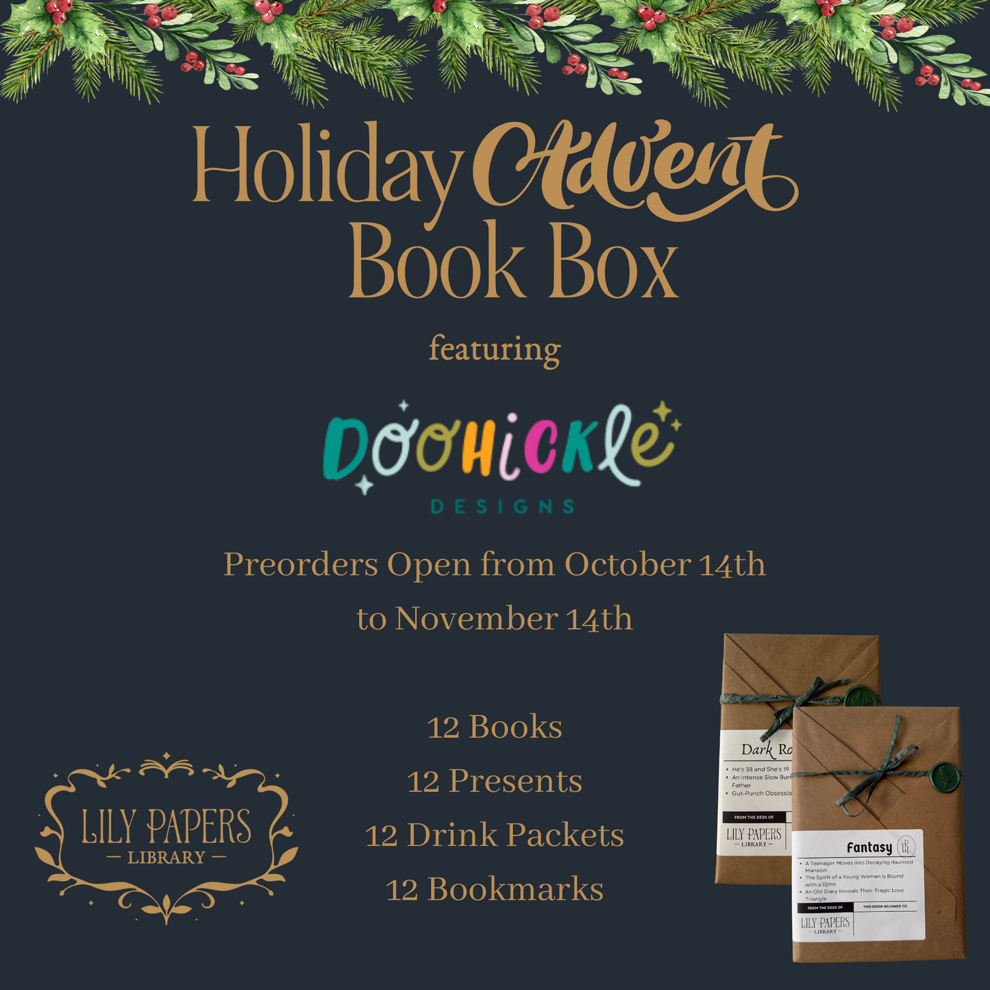 Holiday Advent Calendar Book Box - Preorders Open Oct 14th