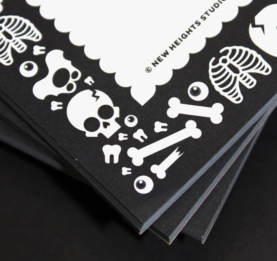 Skeletal Grave Spooky Halloween Stationery Notepad 5x7