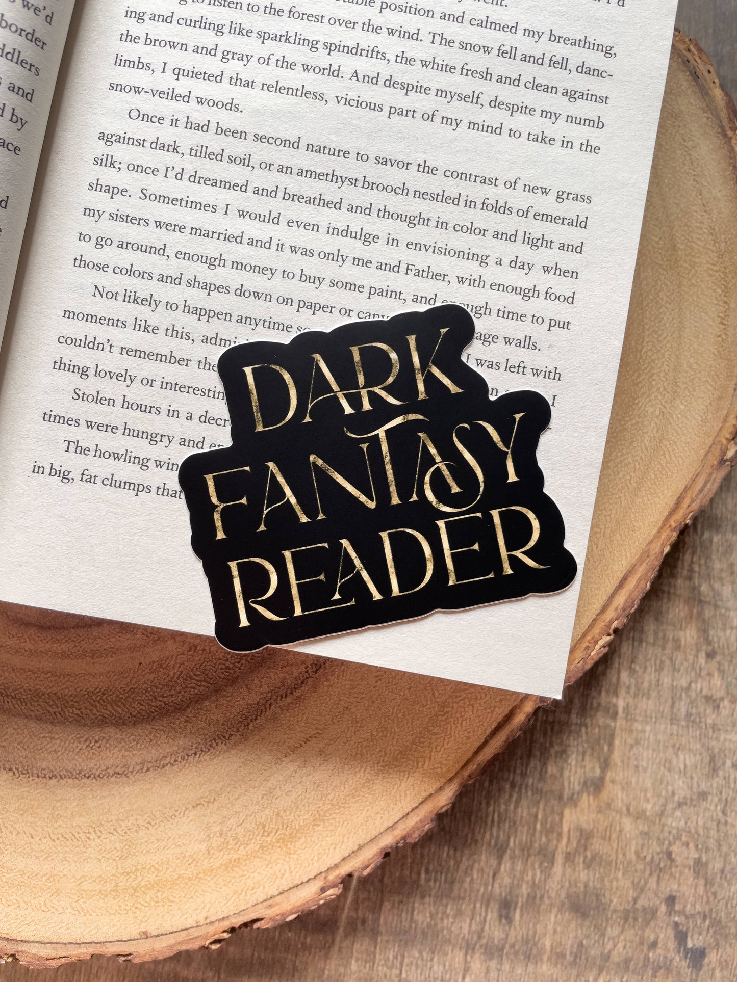 Dark Fantasy Reader Vinyl Sticker | Bookish Stickers