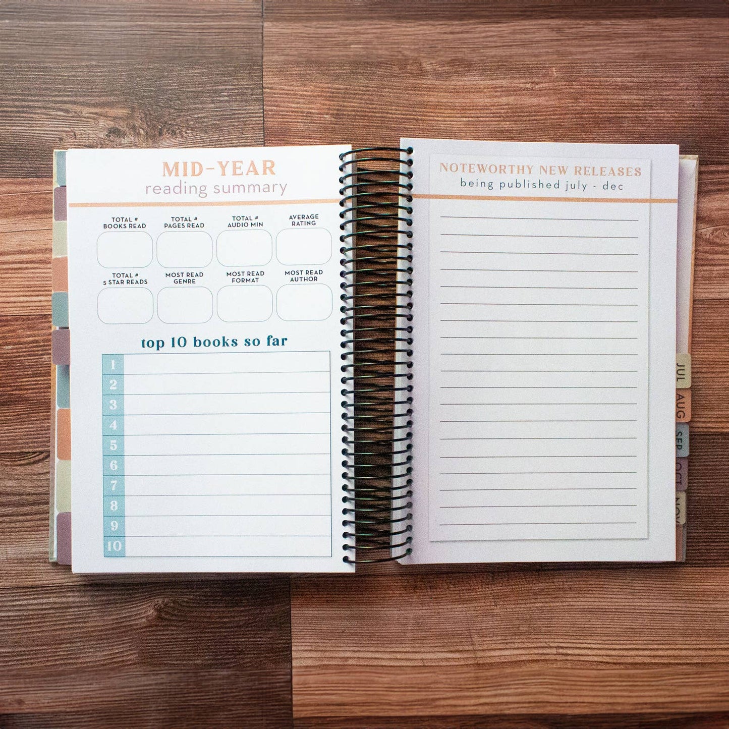 2025 Reading Tracker Notebook/Log