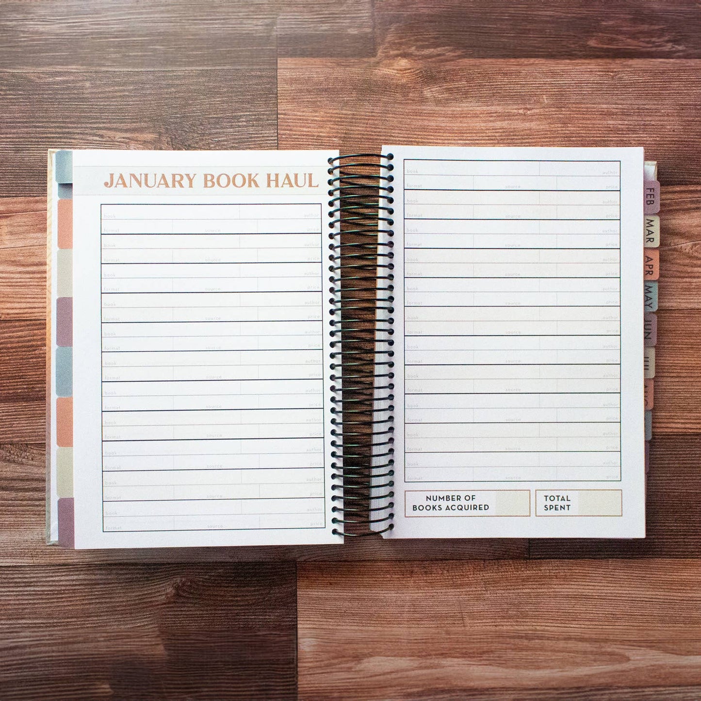 2025 Reading Tracker Notebook/Log