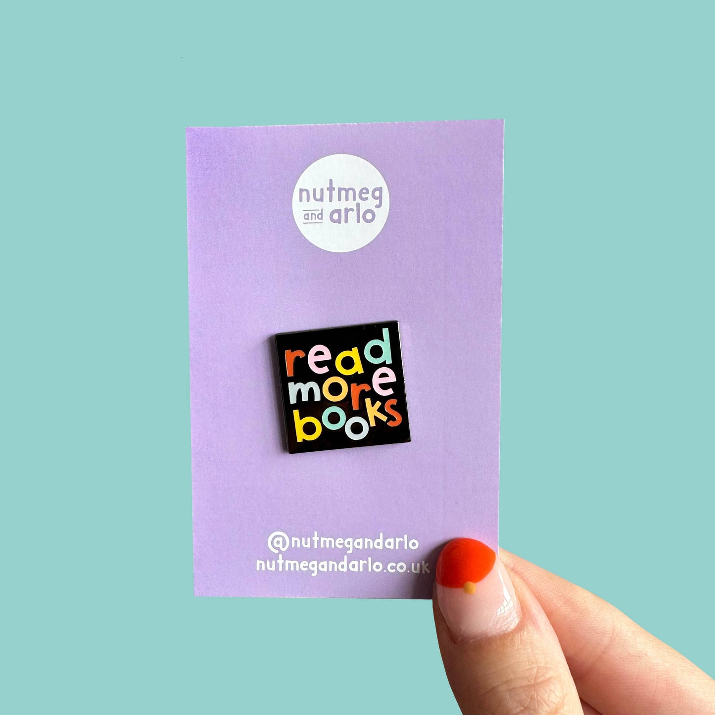 Read More Books Square Enamel Pin