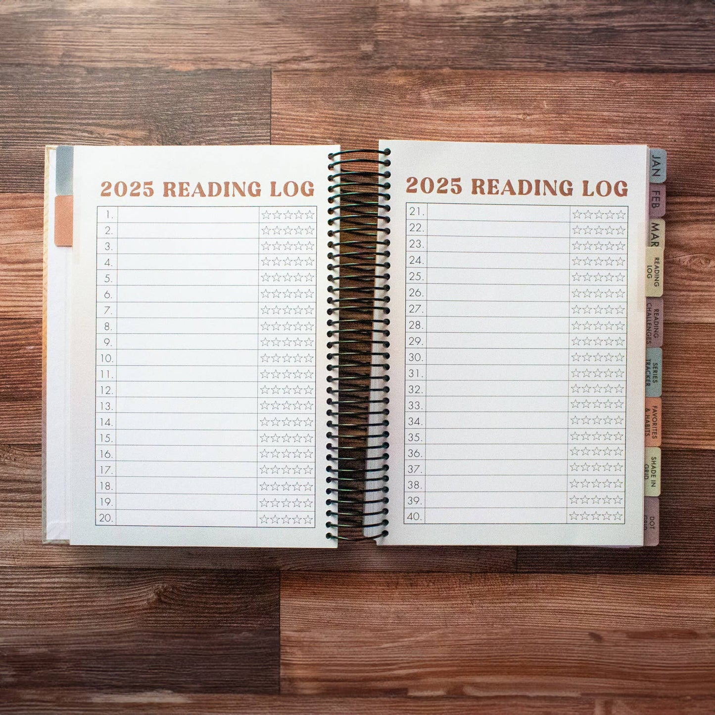 2025 Reading Tracker Notebook/Log